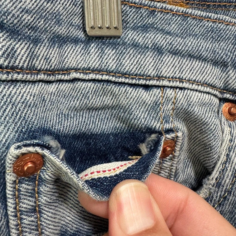 Levis‎ 512 Jeans 30x30 Selvedge Mens Slim Taper Light Wash Stretch Denim